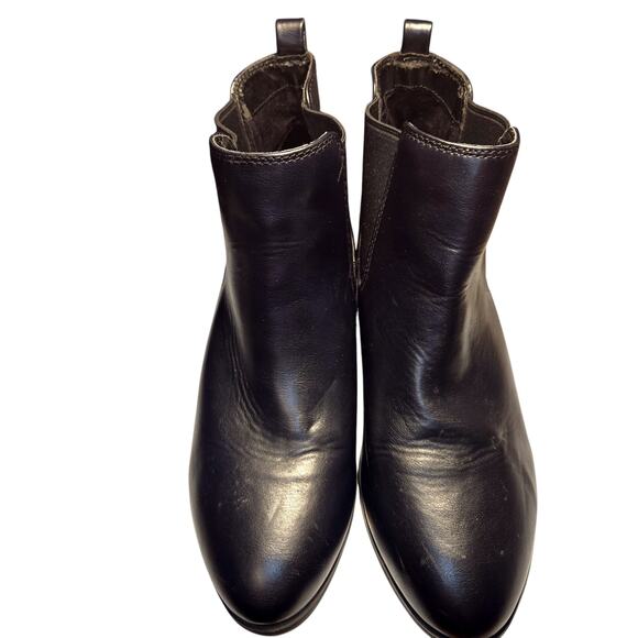 A New Day 10W Black Women's Chelsea Ankle Boots Shoes 10 W Wide 2 Inch Heal - Picture 3 of 9